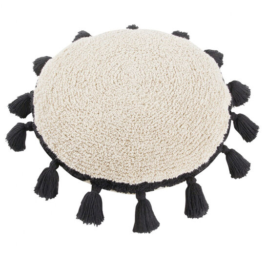 Подушка бежевая с черными кисточками 48d Lorena Canals , арт.  | Фото 3