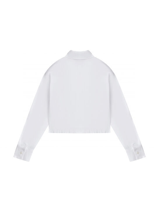 Рубашка со стразами на карманах Monnalisa , арт.  | Фото 2