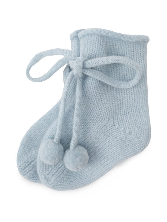 Носки кашемировые с бантиками, голубые Oscar et Valentine , арт.  | Фото 1
