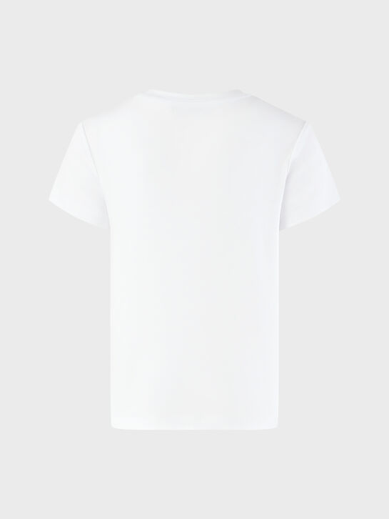 Футболка с цветком из фатина, белая Patrizia Pepe , арт.  | Фото 3