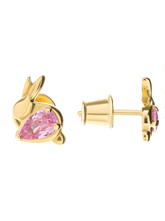 Серьги пусеты зайцы, золото Sneak Peek , арт.  | Фото 1