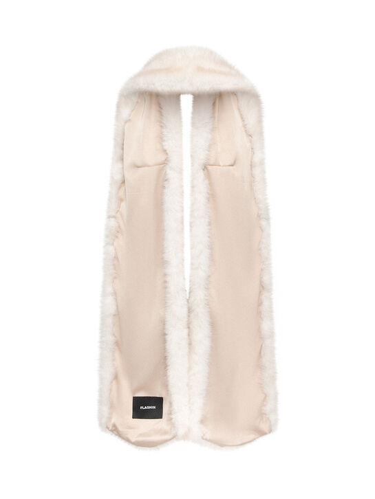 Шарф из эко-меха, белый Flashin , арт.  | Фото 7