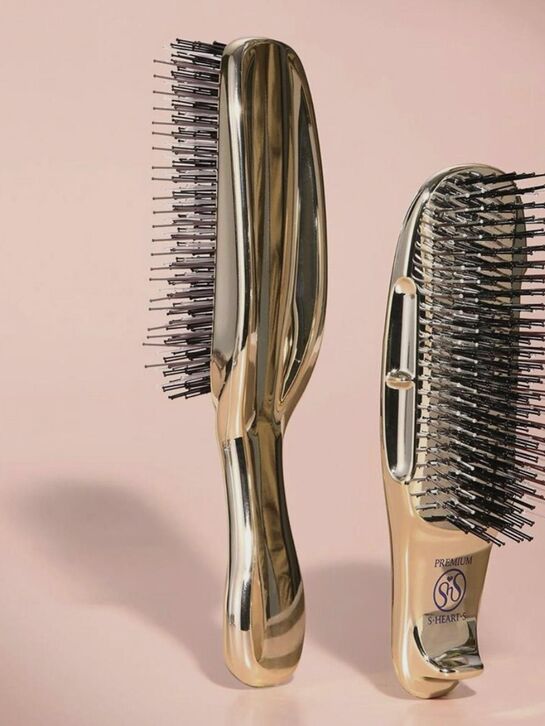 Расческа Scalp Brush World Premium, золото шампань, укороченная S-heart-S , арт.  | Фото 3