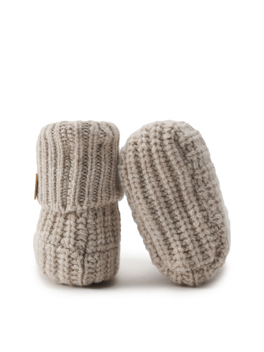 Пинетки вязаные, бежевые Maglificio di Verona , арт.  | Фото 4