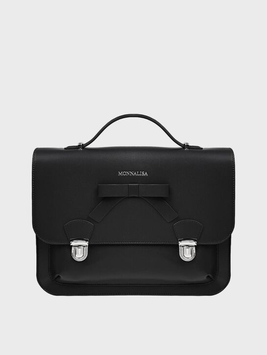 Портфель из эко-кожи, черный Monnalisa , арт.  | Фото 1