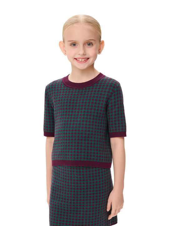 Жаккардовый джемпер с коротким рукавом KengLabel , арт.  | Фото 3