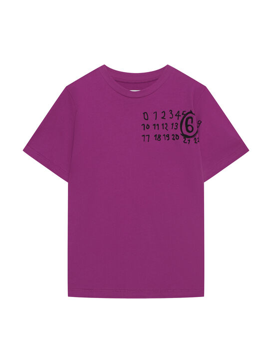 Футболка с лого, малиновая MM6 , арт.  | Фото 1