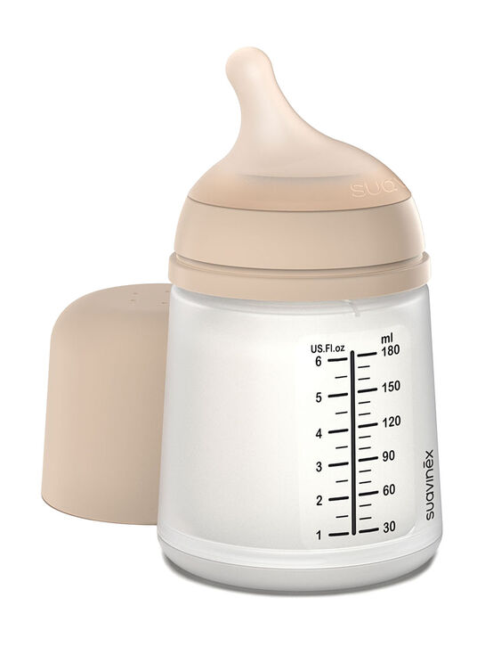 Набор Zero.Zero. Антиколиковая бутылочка с адаптивным потоком 180 мл, силиконовая пустышка -2/2 мес Suavinex , арт.  | Фото 3