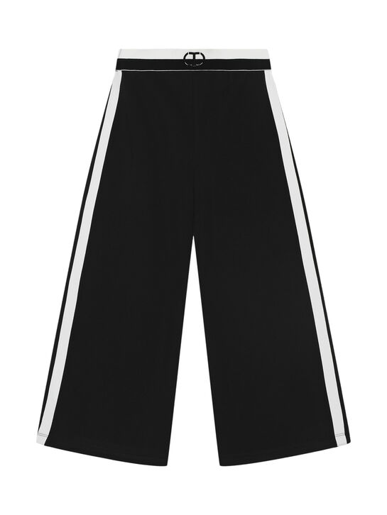 Спортивные брюки с белыми лампасами, черные TWINSET , арт.  | Фото 1