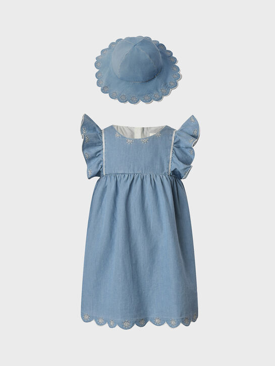 Комплект: платье и панама, голубой Chloe , арт.  | Фото 1