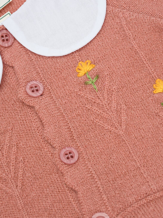 Кардиган из шерсти и кашемира с вышивкой Born to Bloom , арт.  | Фото 3