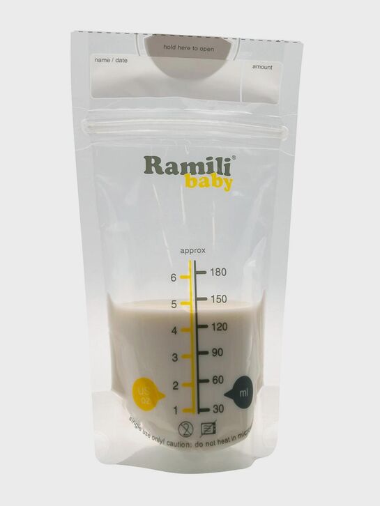 Пакеты для хранения и заморозки грудного молока, 30 пакетов в упаковке, 180 мг Ramili , арт.  | Фото 3