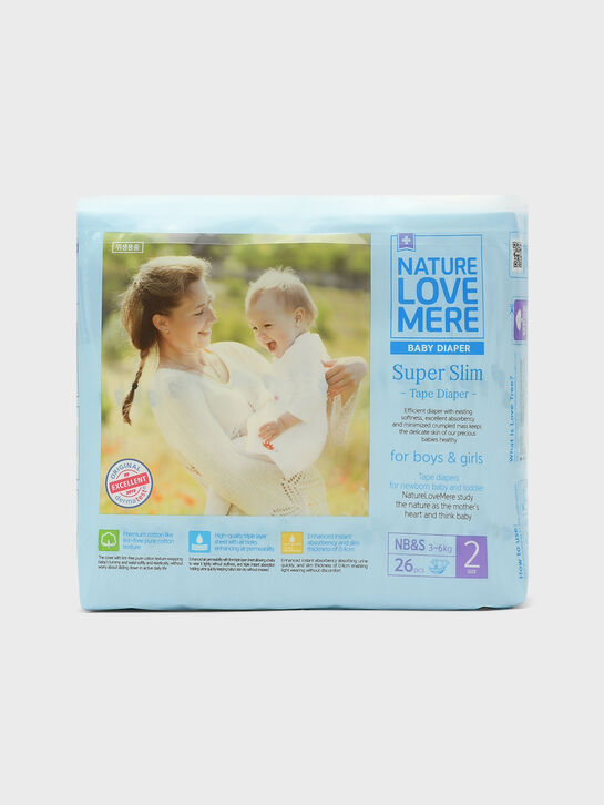 Подгузники супертонкие Super Slim S 3-6 кг, 26 шт NATURE LOVE MERE , арт.  | Фото 1