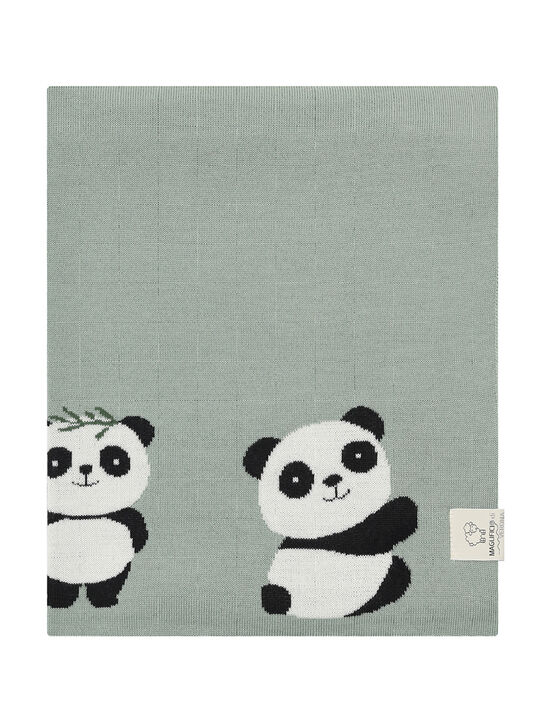 Плед вязаный с декором &quot;панды&quot; Maglificio di Verona , арт.  | Фото 1