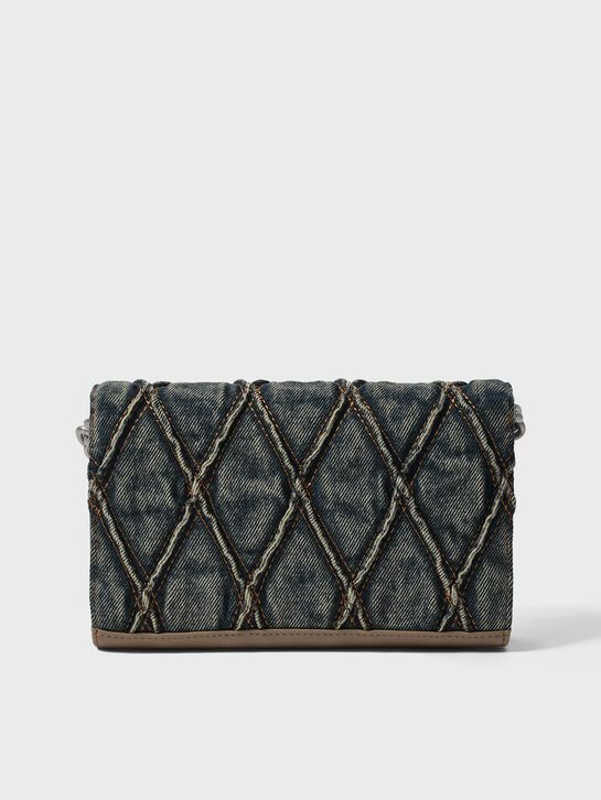Сумка-клатч джинсовая на цепочке, синяя Diesel , арт.  | Фото 6