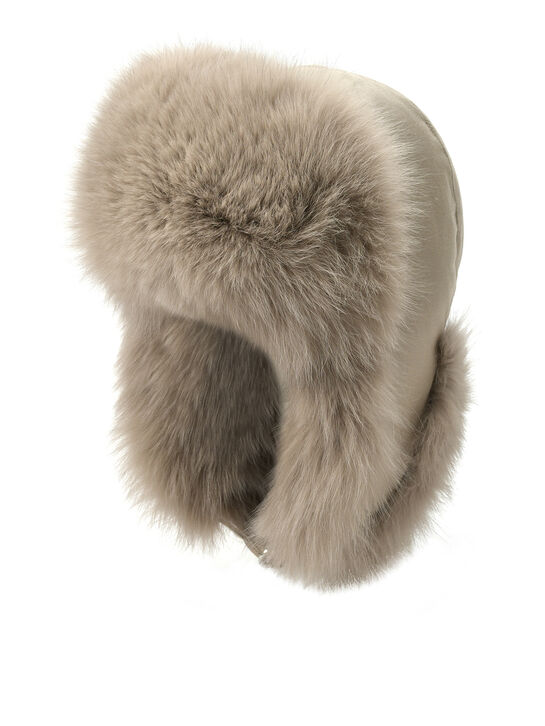 Шапка-ушанка из меха лисы Yves Salomon , арт.  | Фото 1