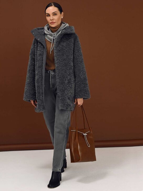 Джинсы с поясом на кулиске, серые Panicale , арт.  | Фото 8