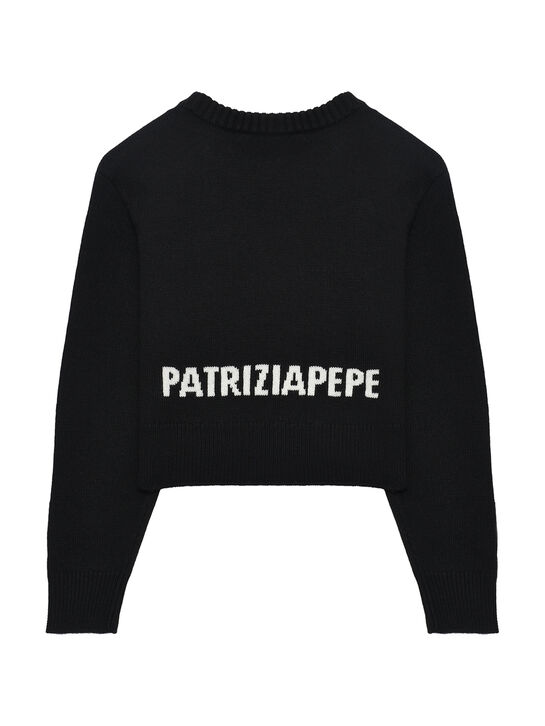 Джемпер с лого на спине, черный Patrizia Pepe , арт.  | Фото 2