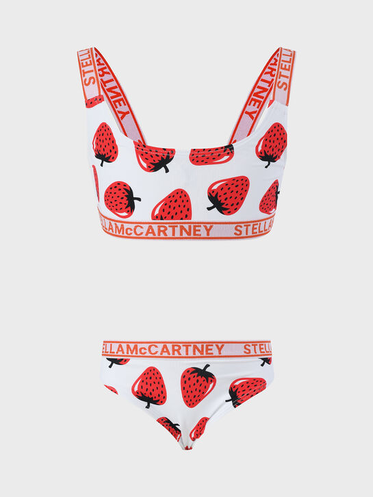 Купальник раздельный с принтом клубники, белый Stella McCartney , арт.  | Фото 1