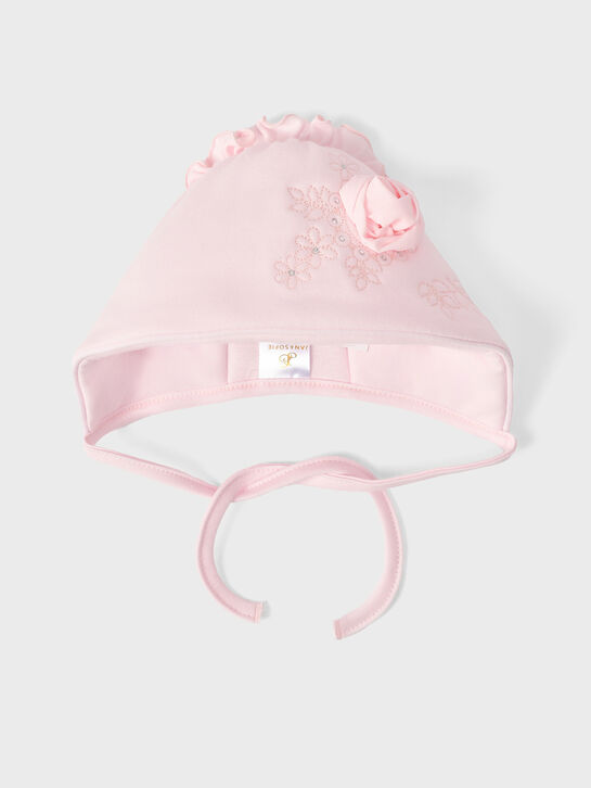 Розовая шапка с вышивкой Jan&Sofie , арт.  | Фото 1