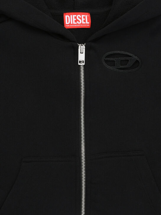 Спортивная куртка с лого в тон, черная Diesel , арт.  | Фото 3