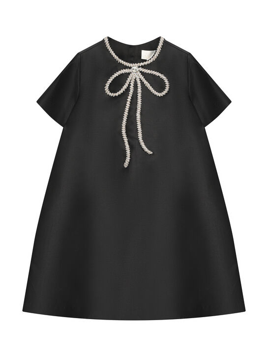 Платье с бантом в стразах, черное Maison Ava , арт.  | Фото 1