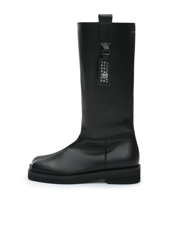 Сапоги с белым лого, черные MM6 , арт.  | Фото 1