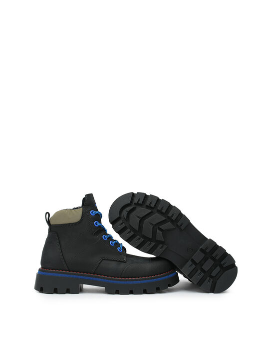 Ботинки с синей отделкой, черные Rondinella , арт.  | Фото 4