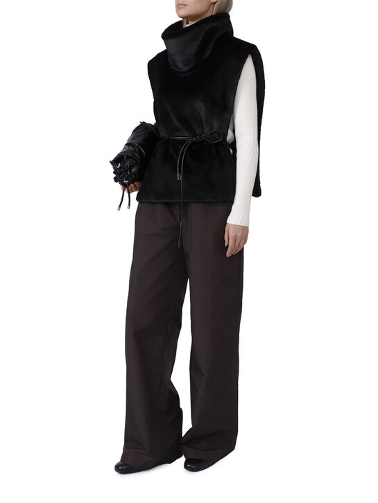 Манишка из эко-меха, черная Flashin , арт.  | Фото 2