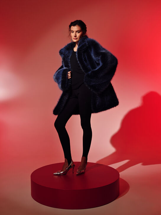 Пальто из эко-меха Flashin , арт.  | Фото 2