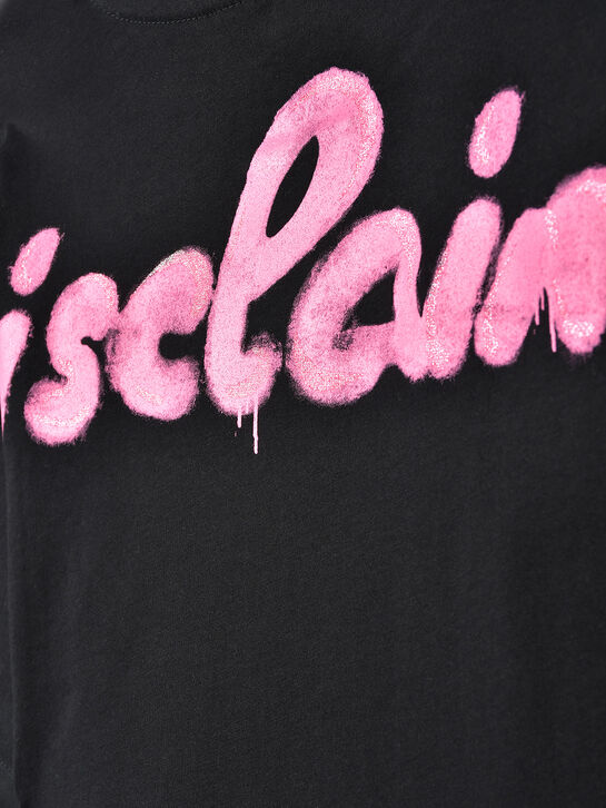 Футболка с розовым лого, черная Disclaimer , арт.  | Фото 3