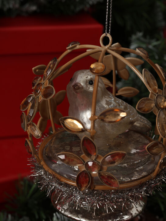 Елочная подвеска птица в цветочной клетке, 13 см Goodwill , арт.  | Фото 4