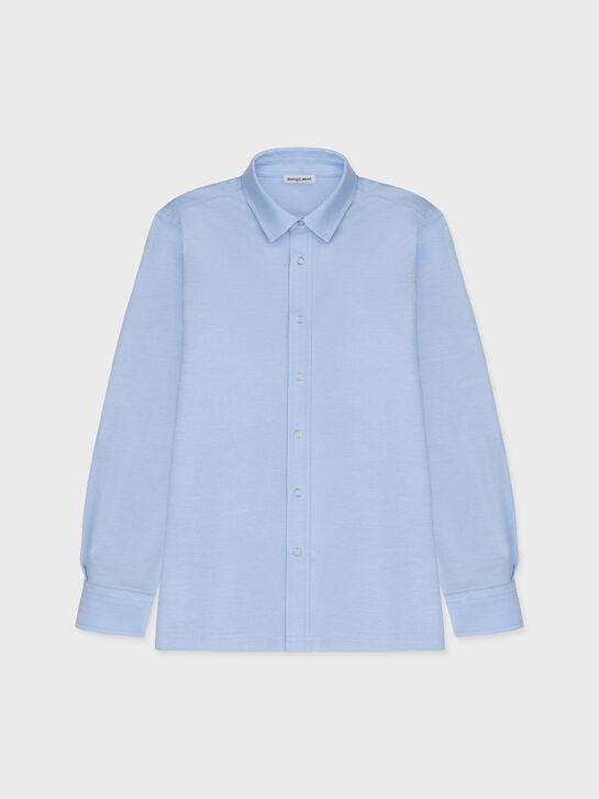 Голубая рубашка из трикотажа KengLabel , арт.  | Фото 1