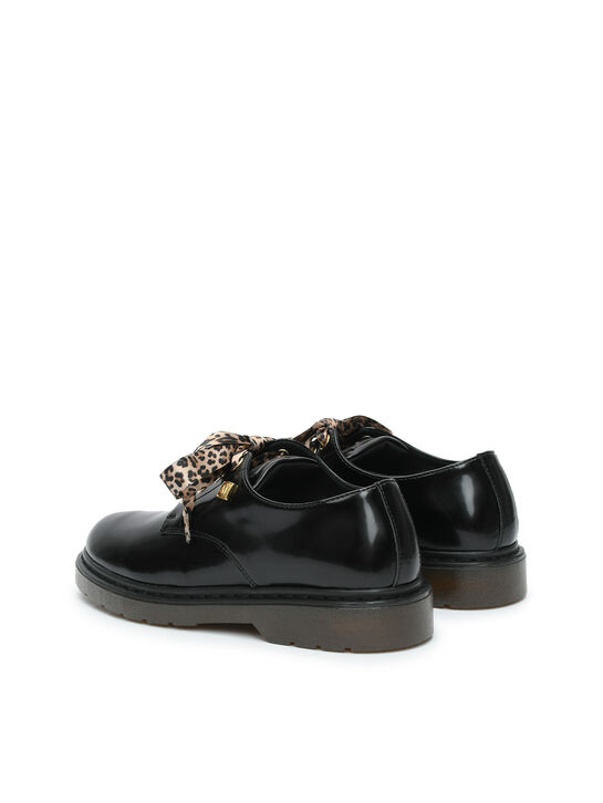 Ботинки с леопардовыми шнурками, черные Morelli , арт.  | Фото 3