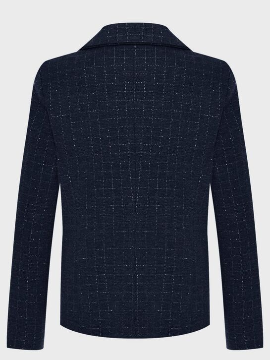 Пиджак в блестящую клетку, синий Monnalisa , арт.  | Фото 2