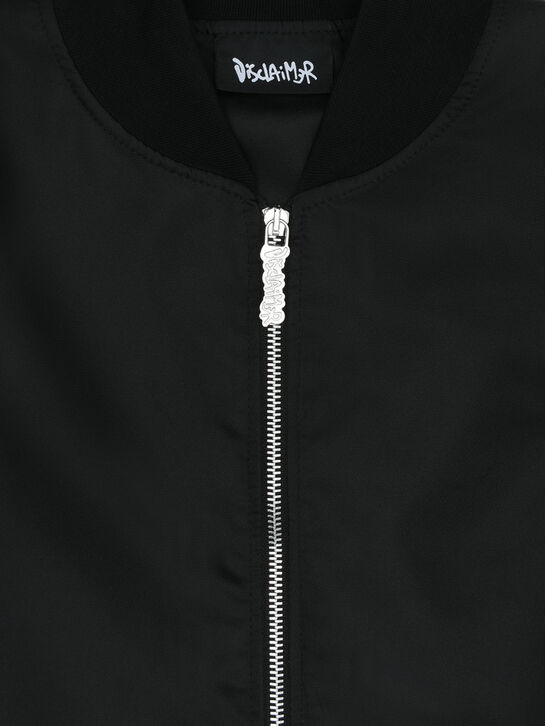 Куртка-бомбер с логотипом на спине, черная Disclaimer , арт.  | Фото 3