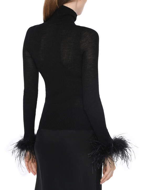 Водолазка с перьями на рукавах Blumarine , арт.  | Фото 6