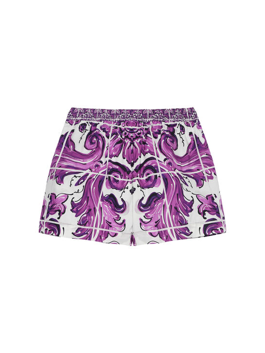 Шорты из поплина, принт &quot;майолика&quot; Dolce&Gabbana , арт.  | Фото 2