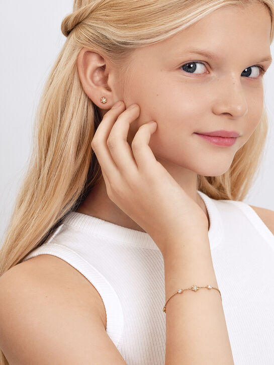 Серьги-пусеты, 585 золото Sneak Peek , арт.  | Фото 2