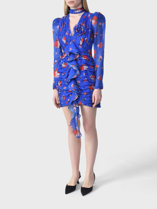 Платье Vienna с драпировкой, синее Roses & Lace , арт.  | Фото 6