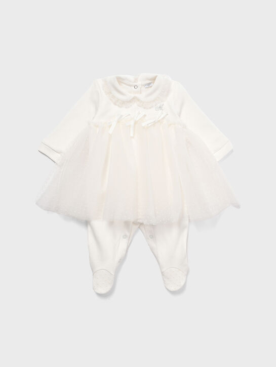 Комбинезон с юбкой, белый Monnalisa , арт.  | Фото 1