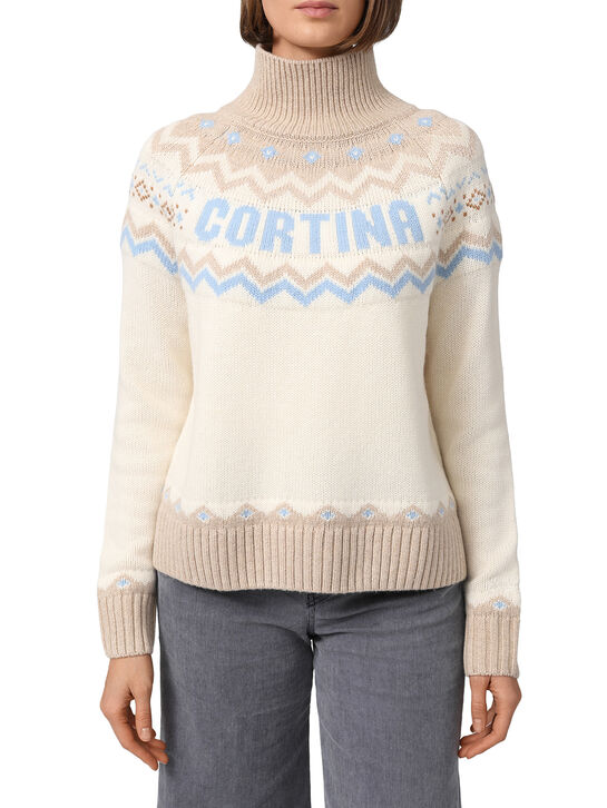 Джемпер с лого, кремовый Saint Barth , арт.  | Фото 3