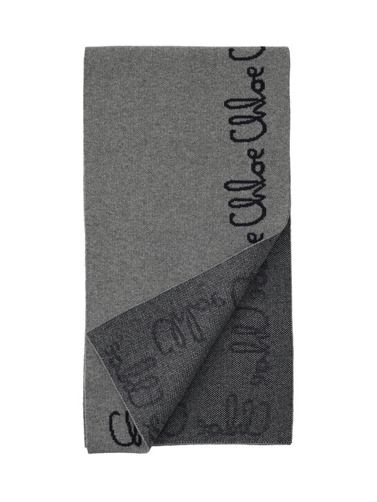 Шарф с черным лого Chloe , арт.  | Фото 2