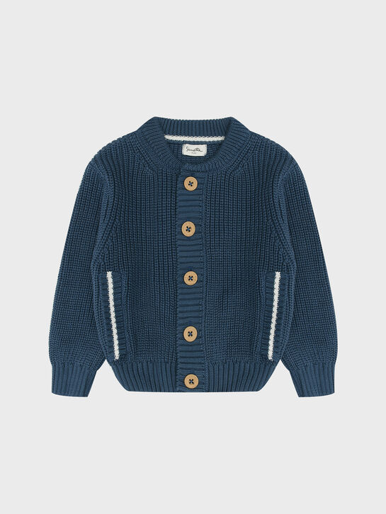 Кардиган с застежкой на пуговицы, синий Sanetta , арт.  | Фото 1