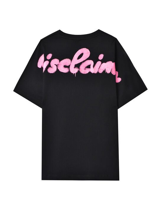 Футболка с розовым лого, черная Disclaimer , арт.  | Фото 2