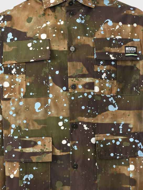 Куртка-парка в стиле милитари, хаки MSGM , арт.  | Фото 4