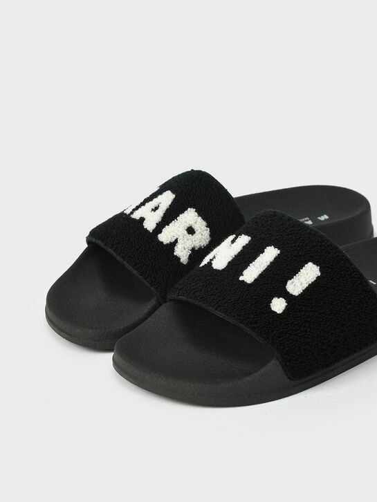 Шлепанцы махровые, черные MARNI , арт.  | Фото 4