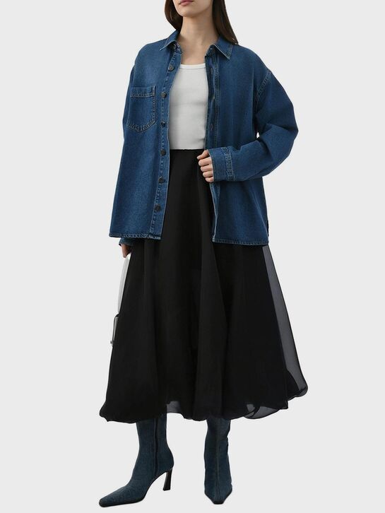 Джинсовая рубашка с карманом на груди ALINE , арт.  | Фото 3