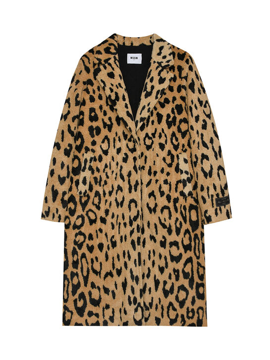 Пальто с леопардовым принтом MSGM , арт.  | Фото 1