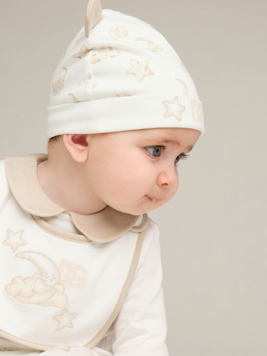 Подарочный набор комбинезон + шапка + слюнявчик, белый Dolce&Gabbana , арт.  | Фото 3